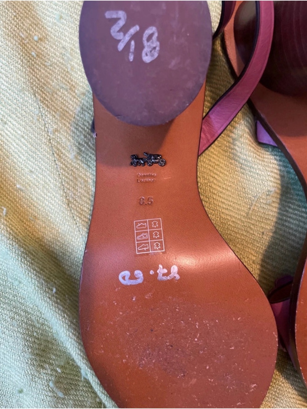 Coach Purple Floral Ankle-Strap Sandals - Picture 11 of 12